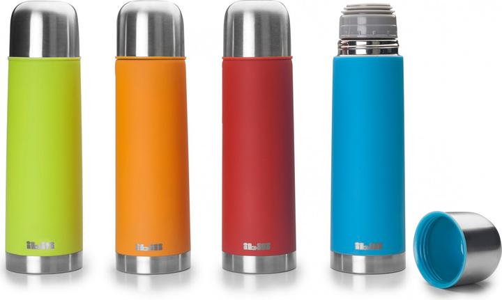 Produktbild Ibili Thermoflaschen farbig assortiert 500 ml Perfekt für unterwegs, hält Getränke warm oder kalt (0.50 l)