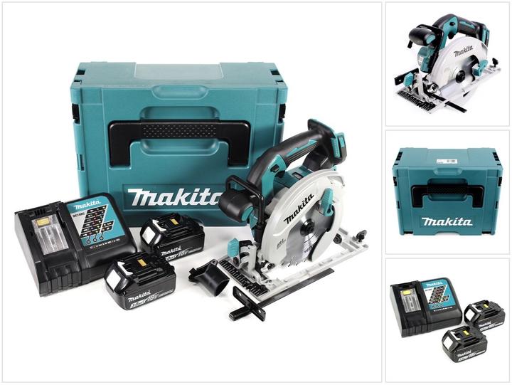 Actual product image Makita DHS 680 RFJ Battery Circular Saw 18 V 165 mm Brushless + 2x Battery 3.0 Ah + Charger + Makpac