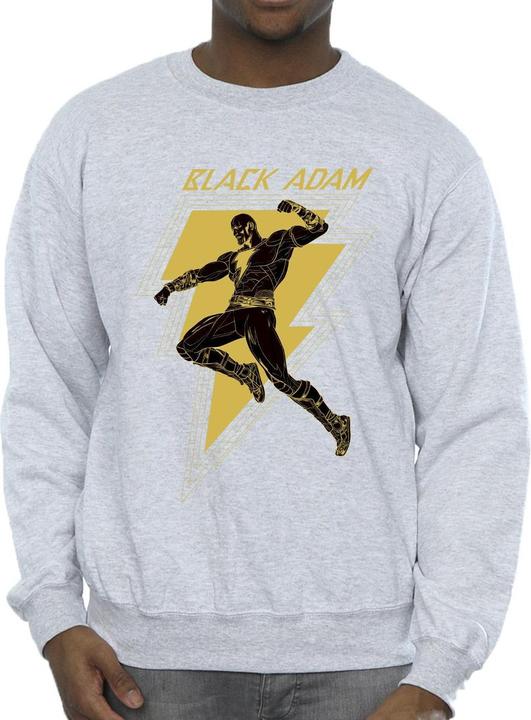 Produktbild Schwarz Adam Golden Bolt Brust Baumwolle Sweatshirt (S)