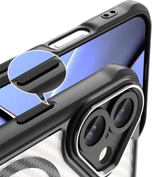 Immagine prodotto OEM Defender Carbon Mag case for iPhone 16 6,1" black (Apple iPhone 16)