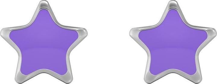 Actual product image Studex Sensitive Stud Earrings Star Purple (Stainless steel)