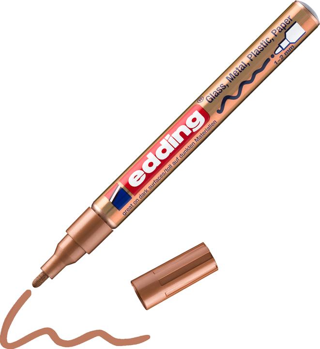 Image du produit Edding 751 Marqueur à peinture brillante (Cuivre, 2 mm, 10 x)