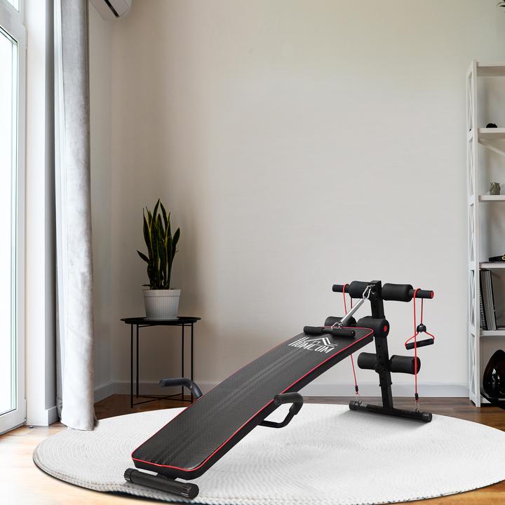 Image du produit Homcom Banc de Sit-Up avec bandes de résistance