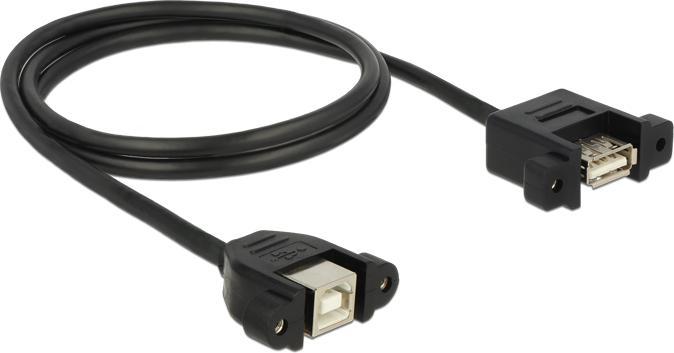 Immagine prodotto Delock Cavo USB2.0 A-B: 1m, installazione su entrambi i lati (1 m, USB 2.0)