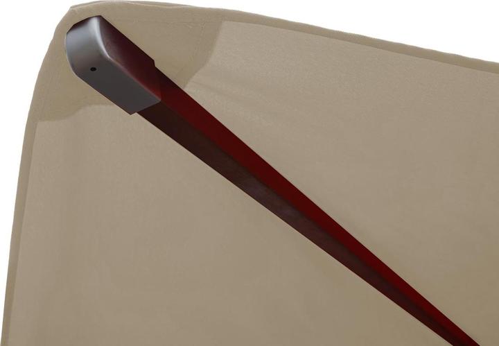 Immagine prodotto Swisshandel24 Ombrellone in legno per gastronomia, ombrellone da giardino, poliestere/legno 14kg, quadrato 3x3m a (3 m)