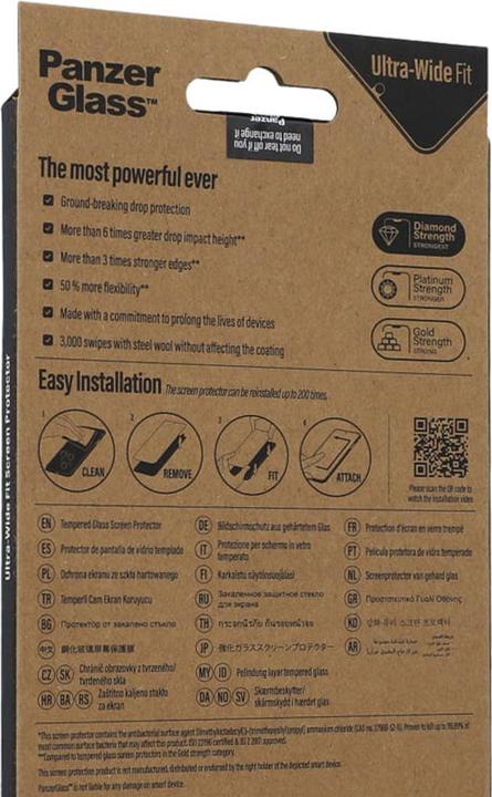 Actual product image PanzerGlass Screen Protector Ultra Wide Fit Galaxy S23+ (1 Piece, Samsung Galaxy S23+)