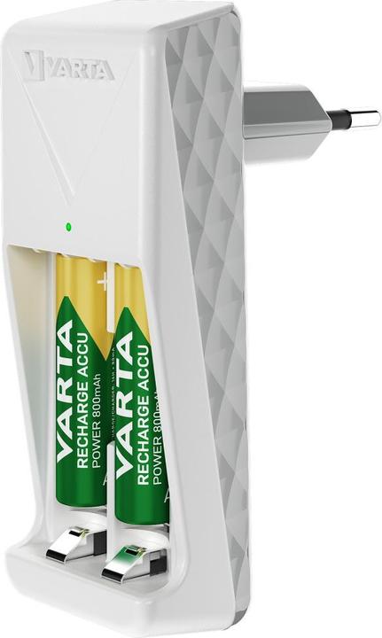 Immagine prodotto Varta Mini Charger (1 pz., AA, AAA, 800 mAh, Caricabatterie senza batteria)