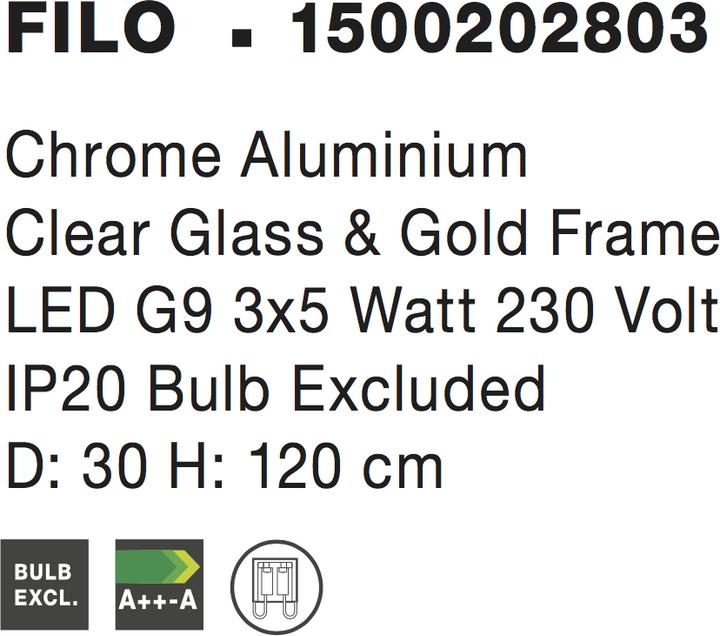 Actual product image Nova Luce Filo (G9)