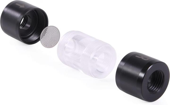 Actual product image Alphacool Icicle acrylic/acetal inline filter G1/4 IG