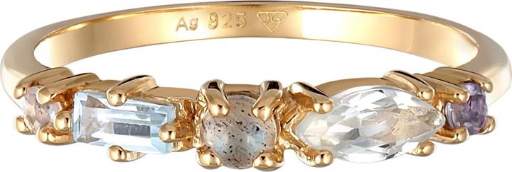 Produktbild Elli PREMIUM Ring Memoire Edelstein Klassik Ring 925 Silber (52, 925 Silber)
