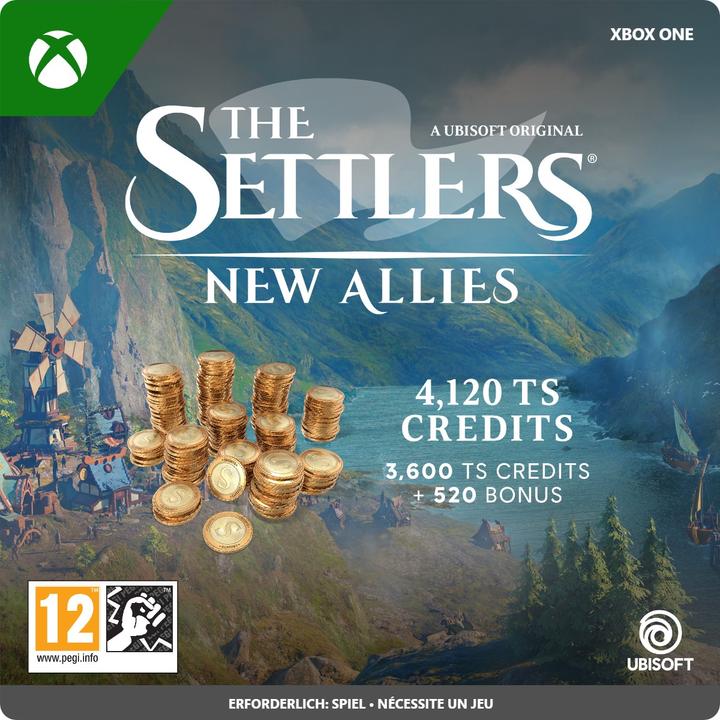Actual product image Microsoft Xbox The Settlers New Allies Virtual Currency 4120 Credits Download Code