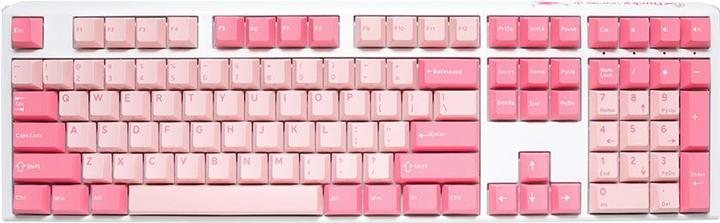 Actual product image Ducky One 3 Gossamer Pink Gaming Keyboard - MX-Ergo-Clear (US) (US, Cable)