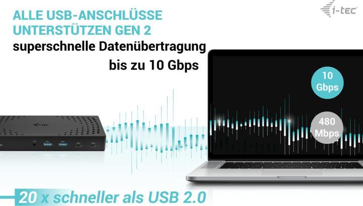 Immagine prodotto i-tec Catriple4kdockpd2ch (USB-C, 13 Porti)