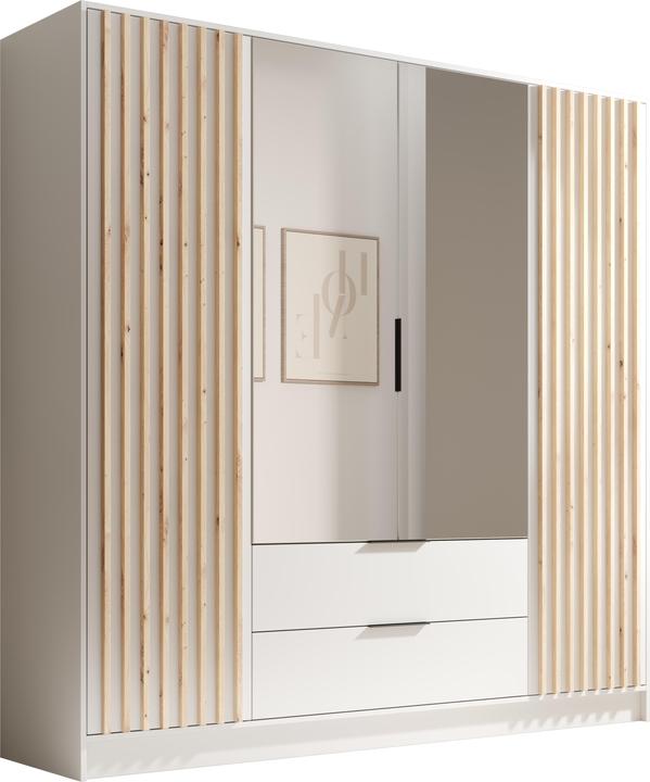 Immagine prodotto ADRK Furniture Armadio inclinabile Neri 200 con specchio (200 x 51 x 200 cm)