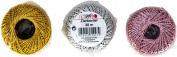 Actual product image IKO shiny cords in Display, 20m/skein in silver, rose (Gift ribbon)