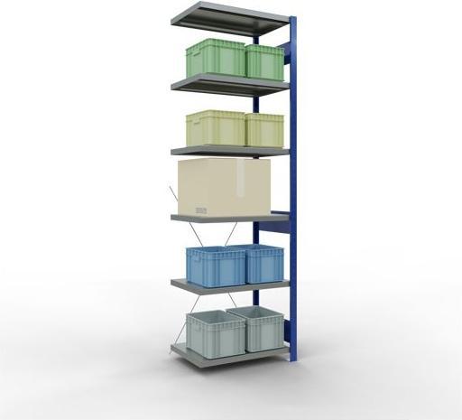 Stecksystem Anbauregal MULTIplus250 mit Kreuzstrebe