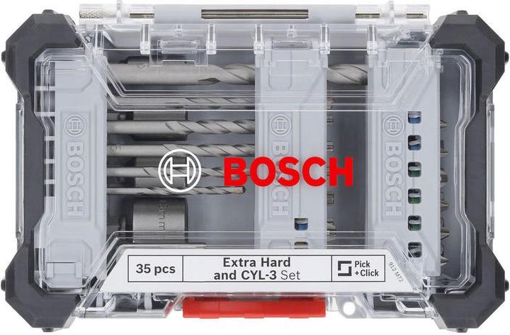 Actual product image Bosch Professional Bit Set Extra Hard 35 pcs (PH1 / PH2 / PH3)