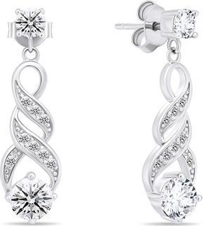 Image du produit Brilio Silver - Boucles d'oreilles en argent intemporelles avec zircons clairs EA571W