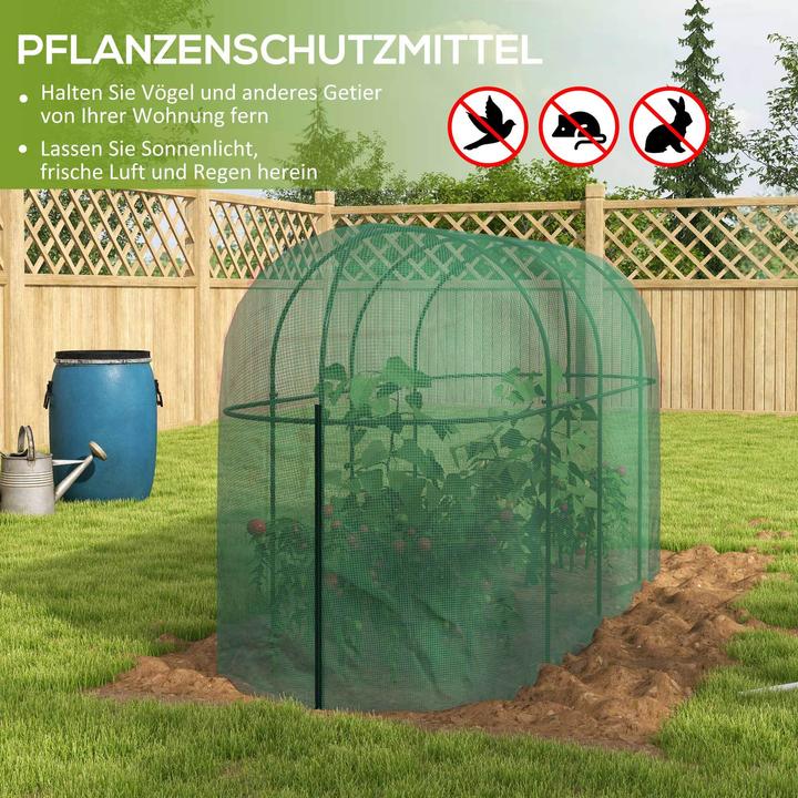 Produktbild Outsunny Pflanzenschutznetz mit Gestell und Reisverschluss