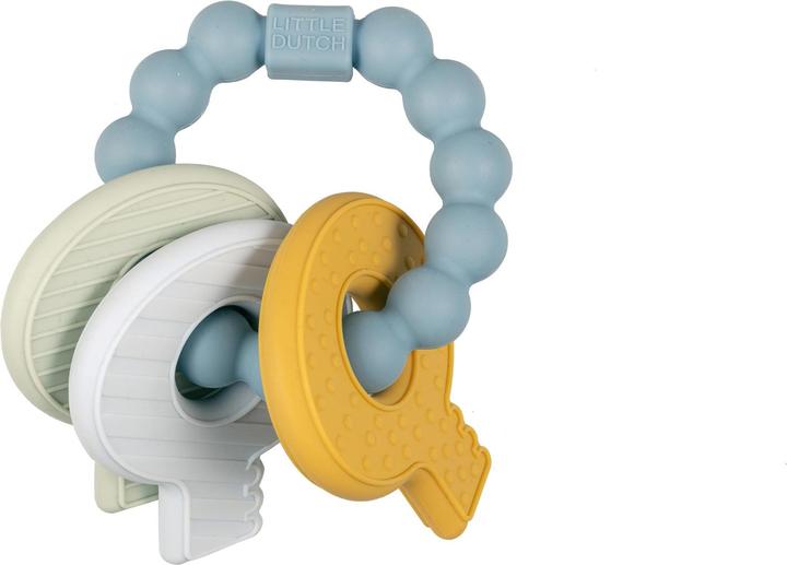 Actual product image Rubo Toys Little Dutch Silicone Teething toy keychain blue