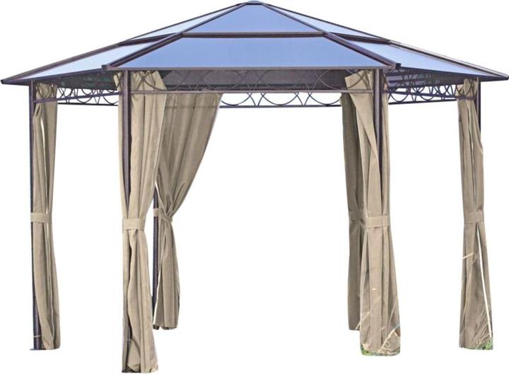 Produktbild Garden Pleasure Gartenpavillon Salmon 6-eckig (346 cm, 346 cm)