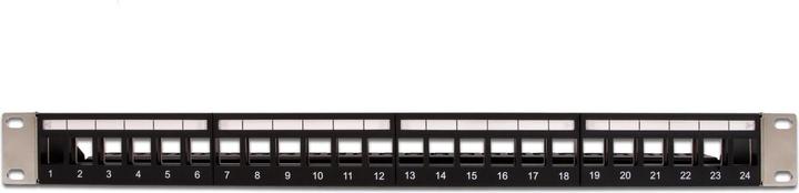 Produktbild Delock 19? Keystone Patchpanel 24 Port mit Entlastungsschiene schwarz