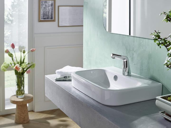 Produktbild Hansa Hansadesigno Style Waschtischarmatur, berührungslos, Kalt- oder Mischwasser, Bluetooth, Ausla
