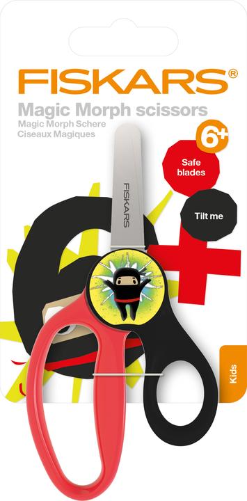 Immagine prodotto Fiskars Forbici per bambini con immagine di ninja Da 6 anni Lunghezza: 13 cm (13 cm)