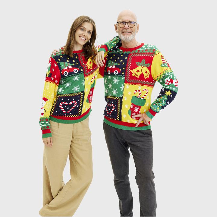Immagine prodotto Christmas Sweats Il maglione patchwork (XL)