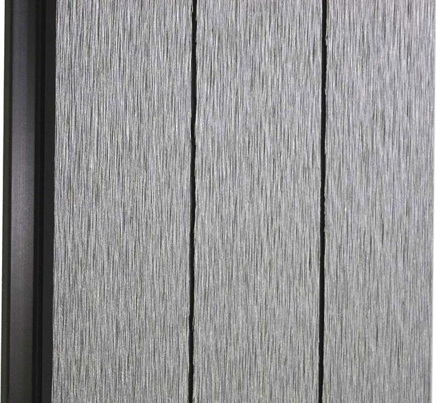 Produktbild Swisshandel24 WPC-Sichtschutz Sarthe, Windschutz Zaun, WPC-Pfosten 2er Set, 3,76m grau