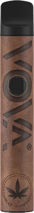 Actual product image VOVA Portable Dry Herb Vaporiser Brown Leather