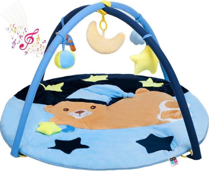 Produktbild Playto Spieldecke mit Melodie spici teddybär blau