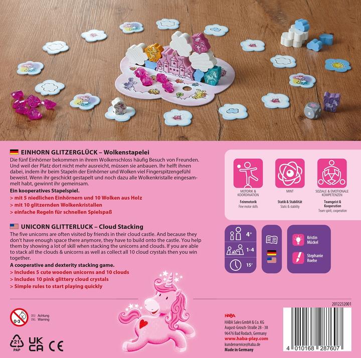 Produktbild Haba Einhorn Glitzerglück Die Wolkenstapelei (Deutsch)