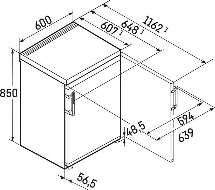 Actual product image Liebherr RDI1621-20 (125 l)