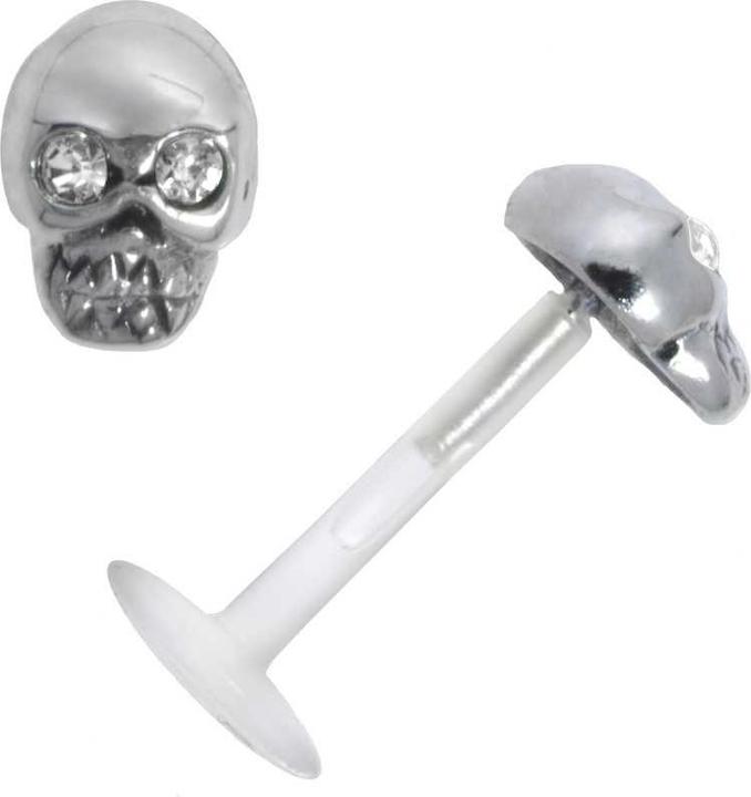 Produktbild Bijouteria Piercing für Lippe/Tragus (Bioplast, Kristall, Silber 925)