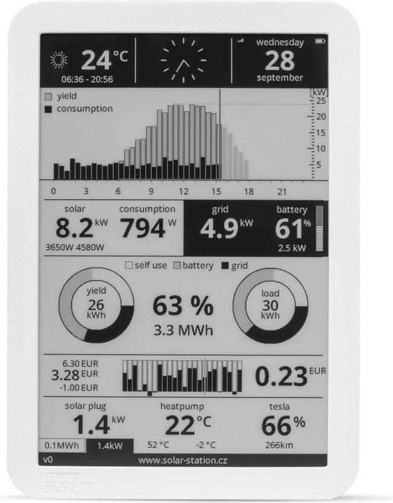 Produktbild Solar Station Solar Station 10" E-Ink-Display, Schnittstellen: WLAN