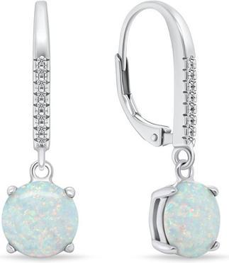 Produktbild Brilio Silver - Beautiful silver earrings with opals EA1166W