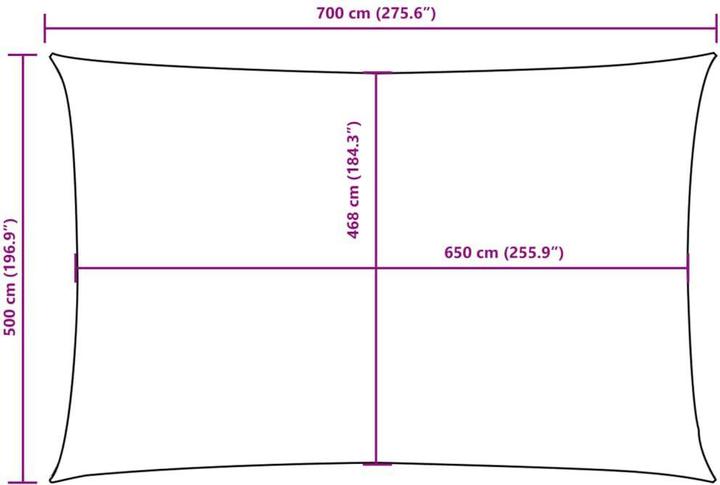 Immagine prodotto VidaXL Sonnensegel (500 x 700 cm)