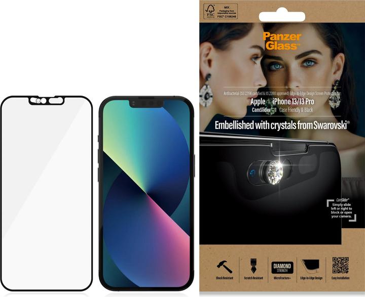 Immagine prodotto PanzerGlass Caso amichevole Cam Slider AB (1 Pezzo/i, Apple iPhone 13, Apple iPhone 13 Pro)