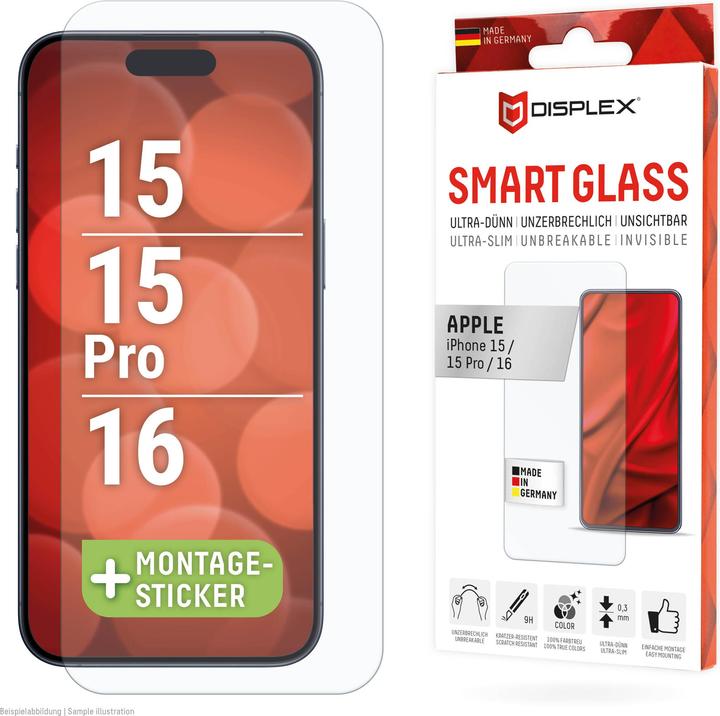Productafbeelding Displex Smart Glass, Displayschutzfolie (1 Stuk, Apple iPhone 16)