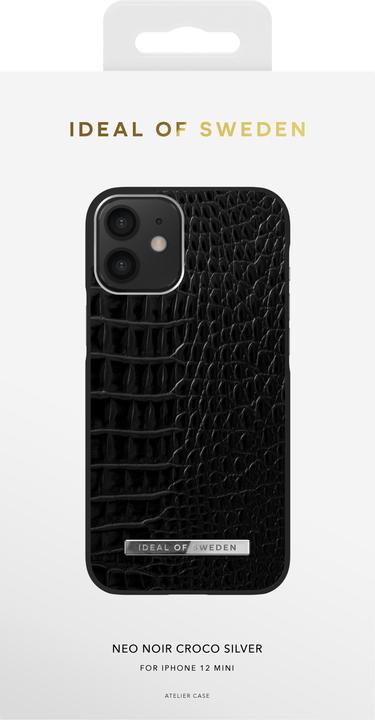 Immagine prodotto iDeal Of Sweden Designer Copertina rigida Neo Noir Croco Argento (Apple iPhone 12 mini)