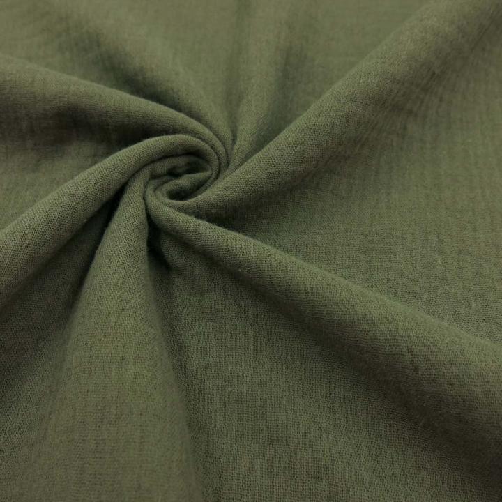 Image du produit Stoffrestposten Mousseline - Olive - quantité minimale de vente : 1 mètre