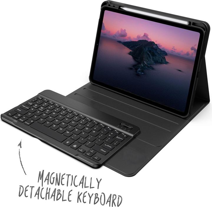 Actual product image Accezz QWERTY Keyboard Bookcase iPad Air (2025 / 2024 / 2022 / 2020) / Pro 11 (2022 - 2018)