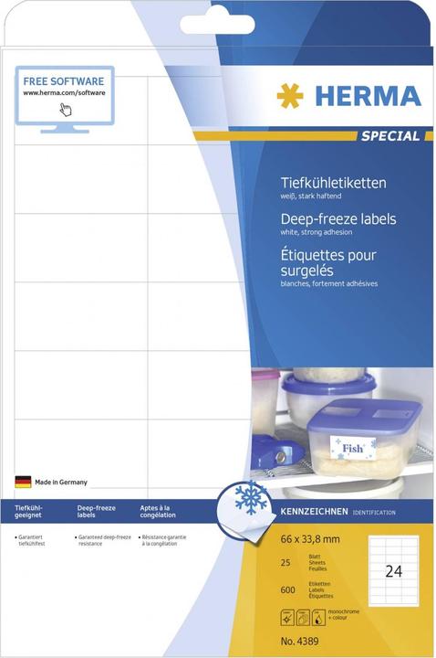 Produktbild HERMA Tiefkühletiketten A4