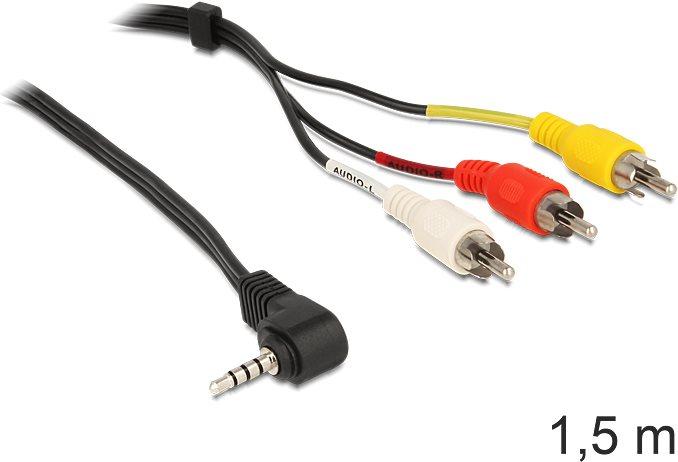 Delock 3in1 Klinke – Cinch (1.50 m, 3.5mm jack (AUX), Cinch)
