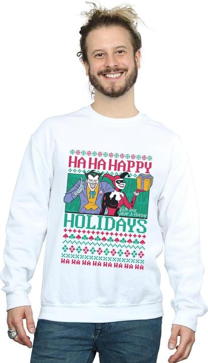 Immagine prodotto Felpa in cotone Joker e Harley Quinn Ha Ha Happy Holidays (XXL)