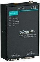 Immagine prodotto Moxa UPORT 1250I - Hub seriale da USB a 2 porte RS-232422485 con isolamento a 2 kV (USB-A, 2 Porti)
