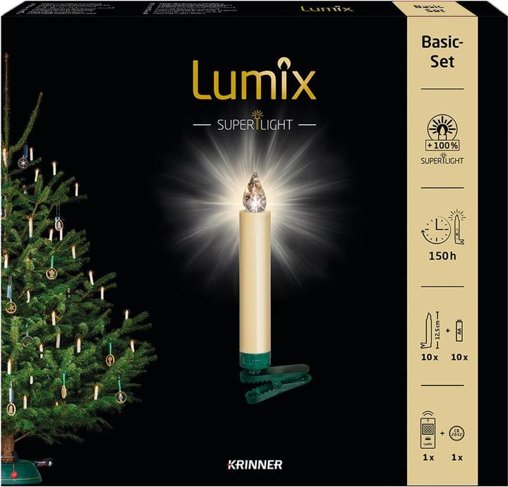 Produktbild Krinner LED Christbaumkerze Superlight Starter-Set (10 x)