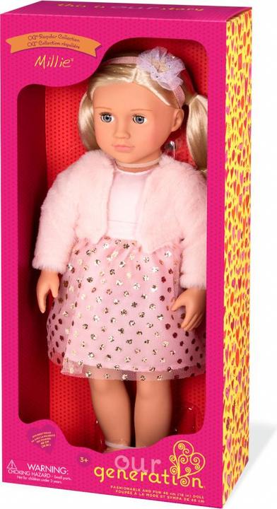Produktbild Our Generation doll with pink glitter dress Millie, BD31252Z
