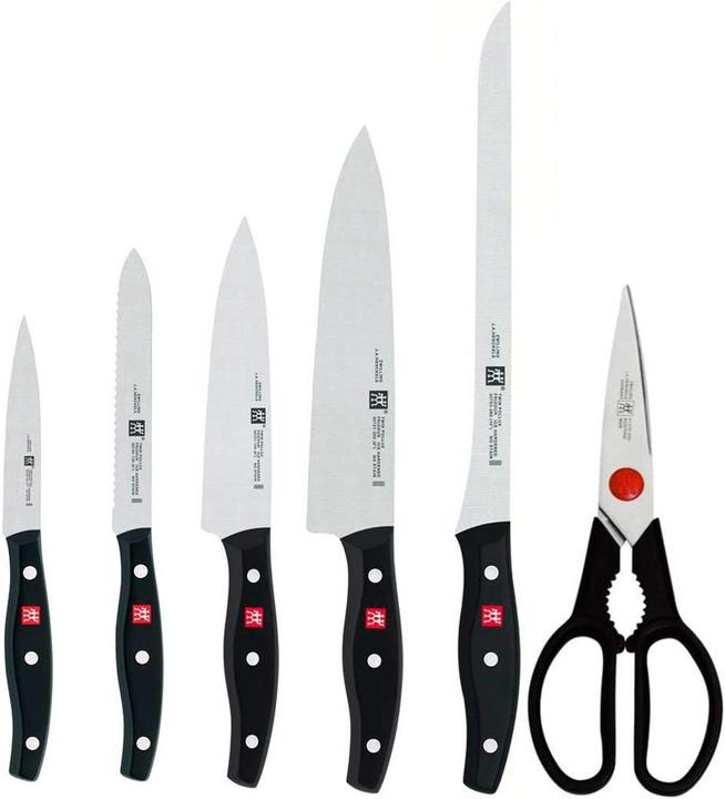 Actual product image Zwilling Twin Pollux knife set, aluminium, silver, 40 cm, 5, compact